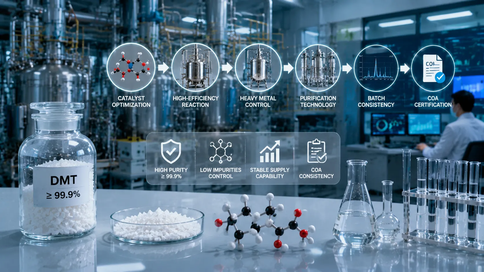 DMT Catalyst and Purification Technology: How High-Purity Dimethyl Terephthalate Is Produced at Stable Scale