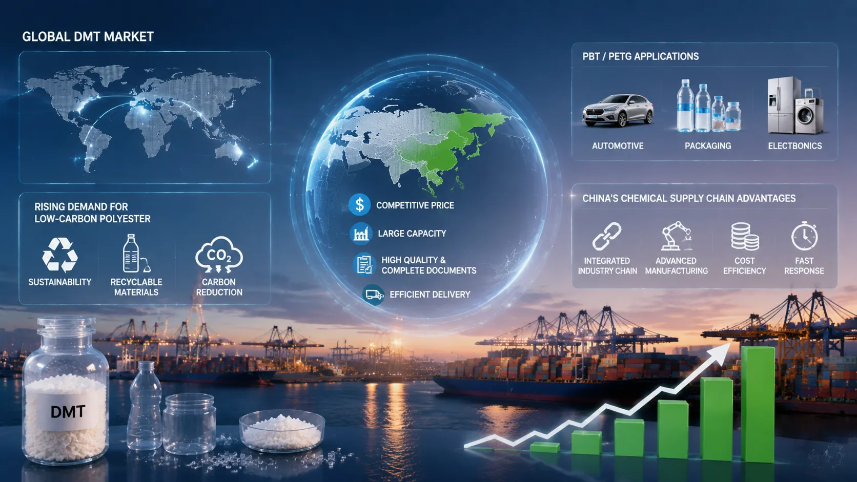 Global DMT and Low-Carbon Polyester Raw Material Competition: Opportunities for Chinese Dimethyl Terephthalate Suppliers